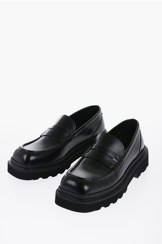 Dolce & Gabbana Brushed Leather PENNY Loafers Size US 7.5 / EU 40-41 - 1 Thumbnail