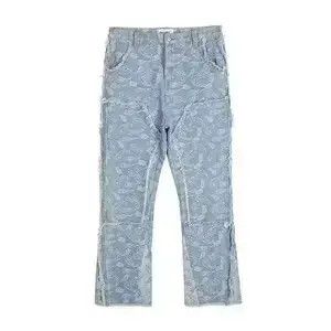 Japanese Brand × Jean Y2k Double Knee Paisley Denim Jeans Size US 34 / EU 50 - 2 Thumbnail