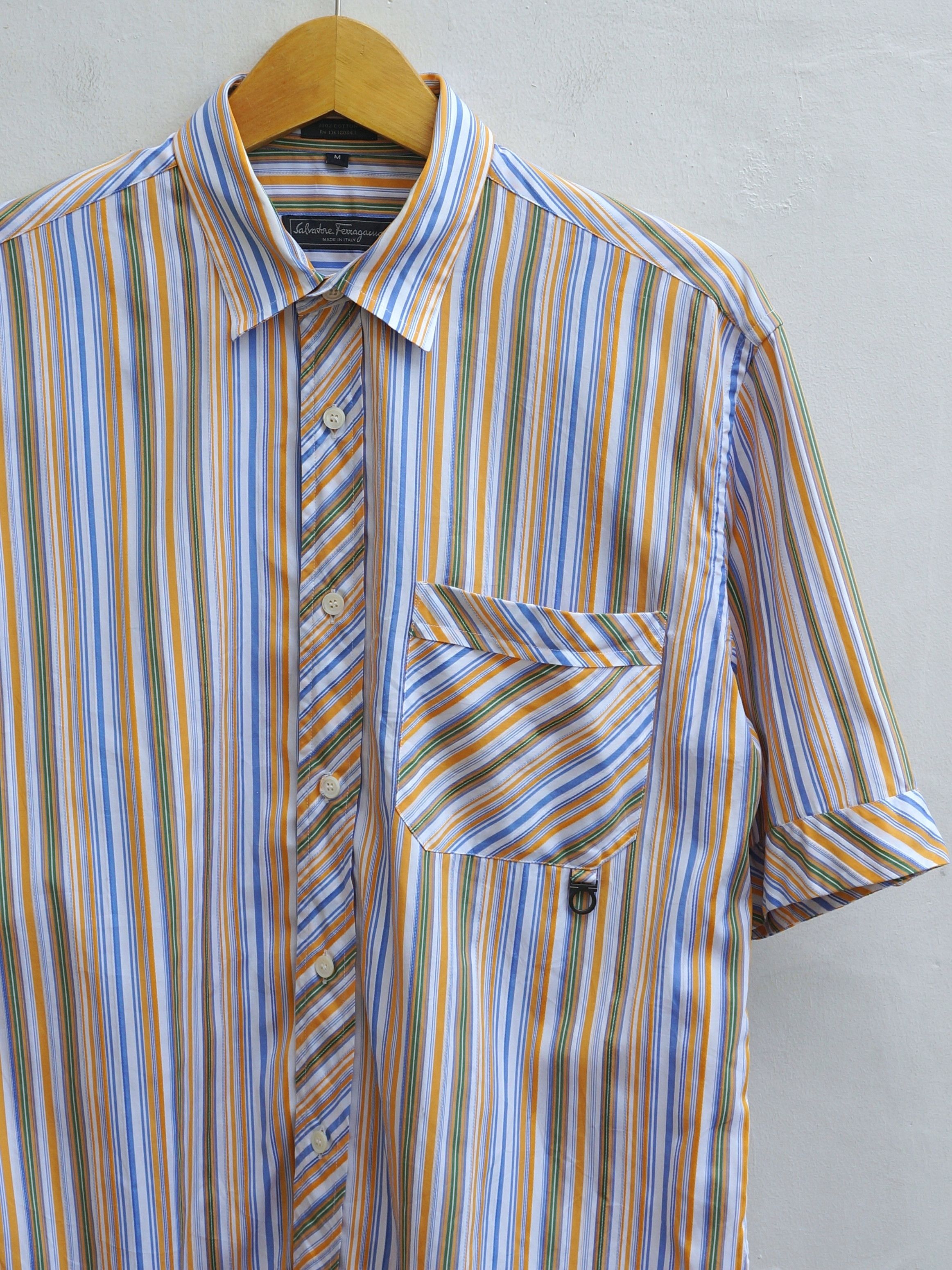 Salvatore Ferragamo Salvatore Ferragamo Striped Shirt Size US M / EU 48-50 / 2 - 2 Thumbnail