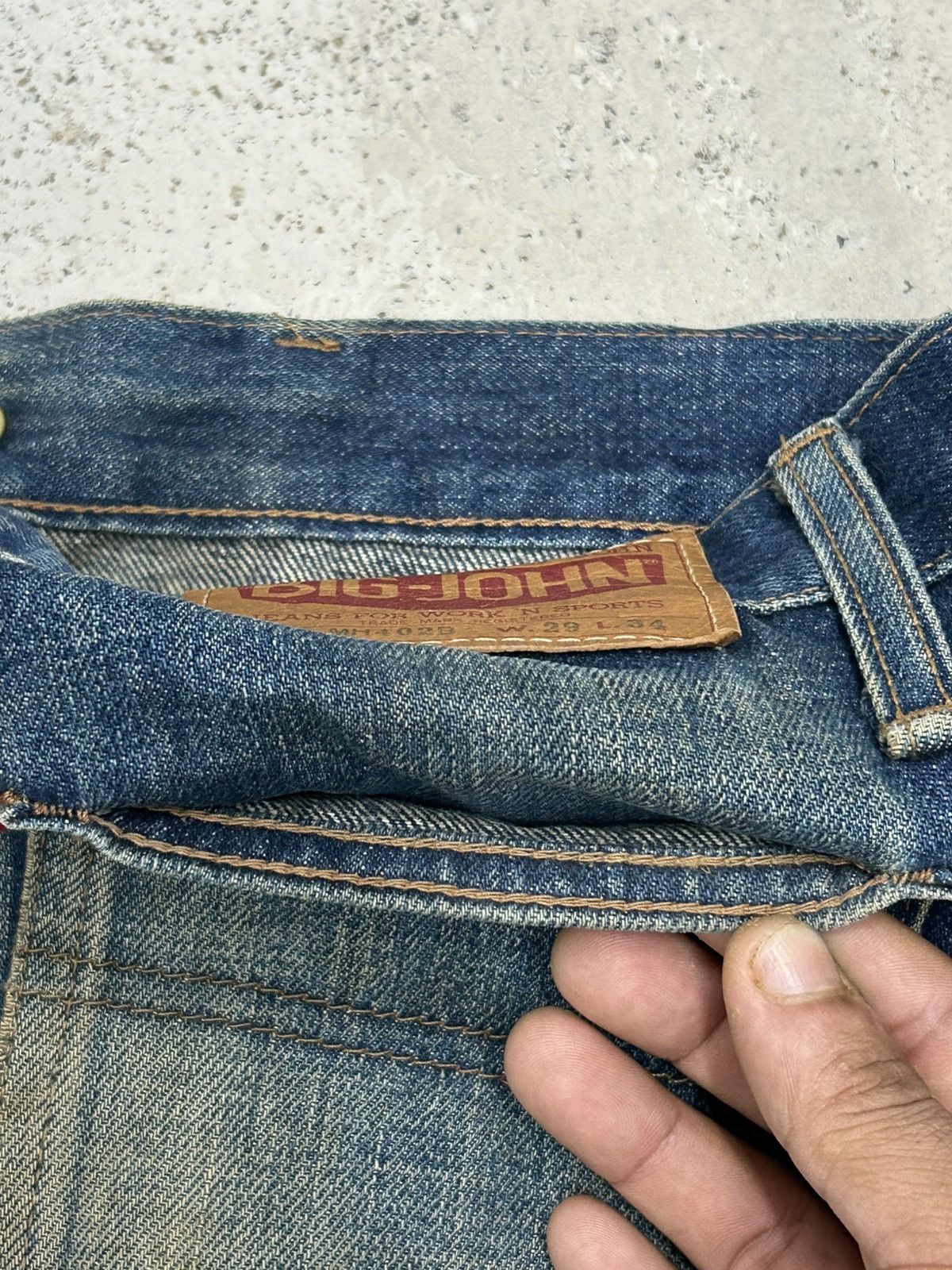 Big John Vintage 80s Big John Bell Bottom Mid Rise Mud Washed Size US 29 - 16 Thumbnail