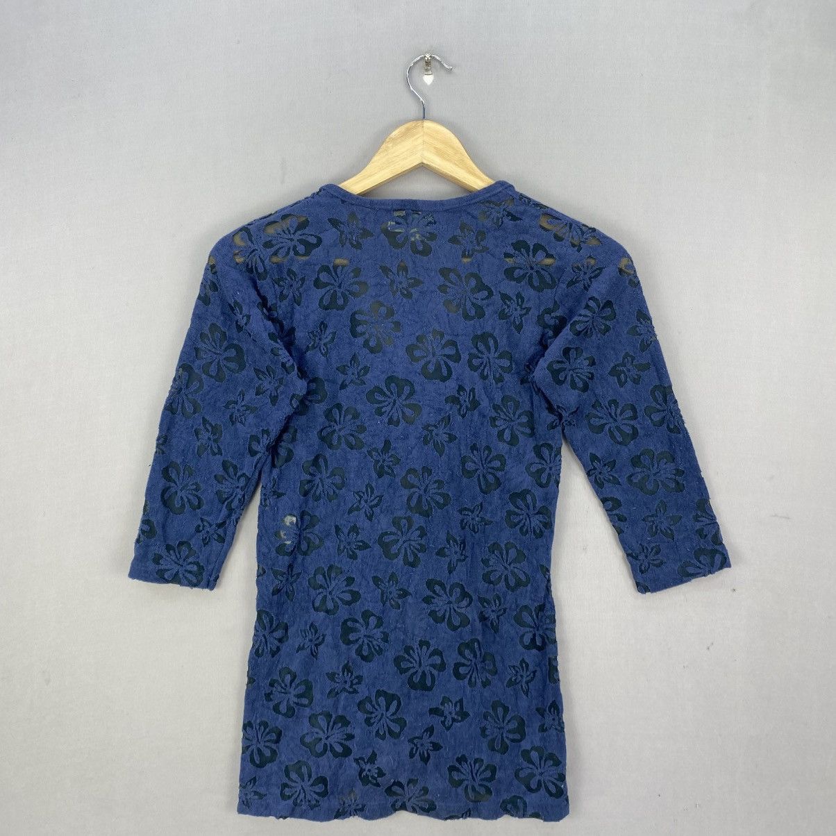 Japanese Brand Vintage Piko Japan Floral Sheer Mesh Cardigan Top Y2K Style Size M / US 6-8 / IT 42-44 - 4 Thumbnail