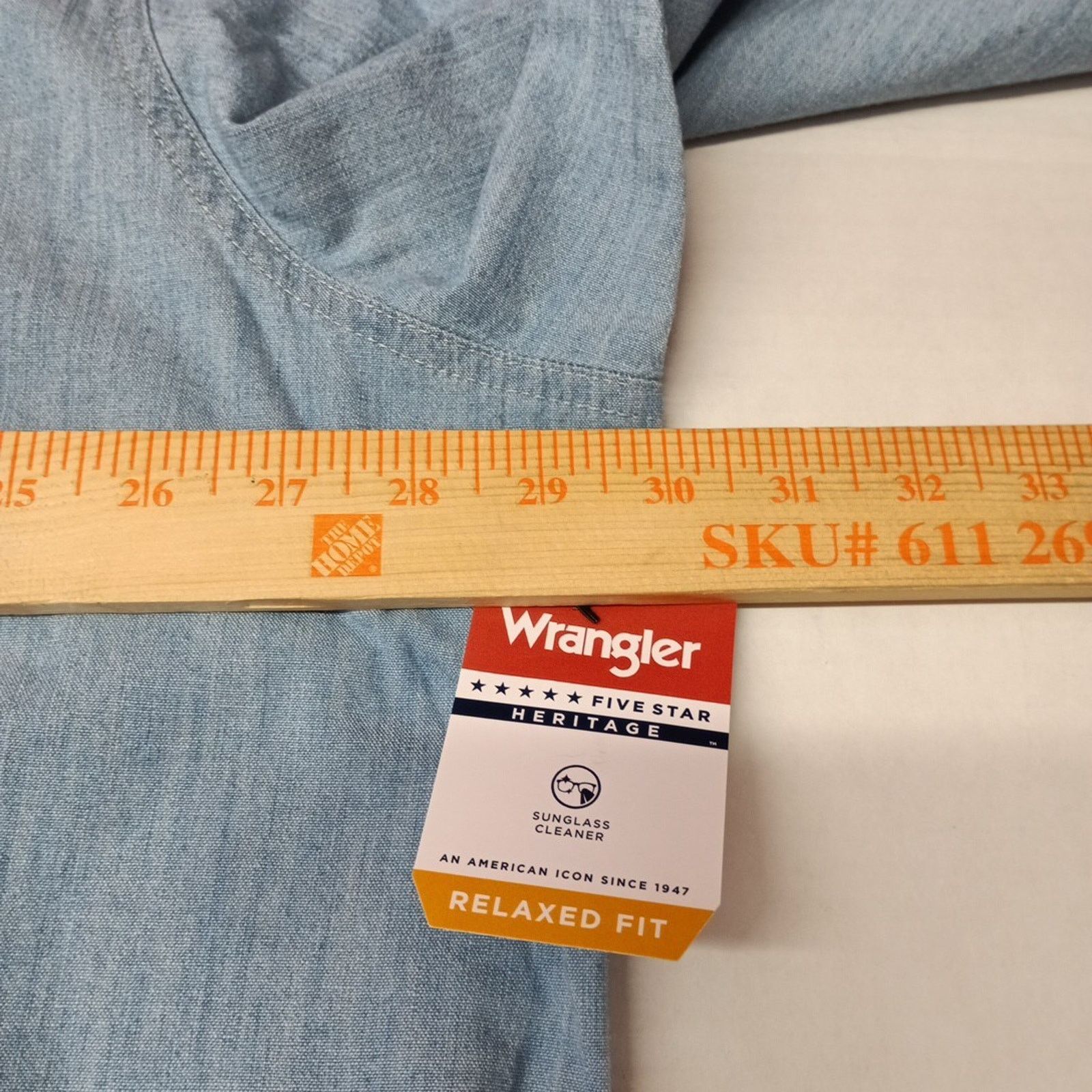 Wrangler Wrangler Men's Relaxed Woven Button Up Shirt Size 3XL Blue Size US XXL / EU 58 / 5 - 4 Thumbnail