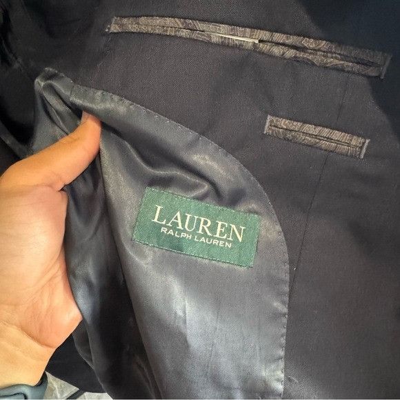 Ralph Lauren LAUREN by Ralph Lauren Men's Navy Blazer Sz 44L Size 44L - 2 Thumbnail