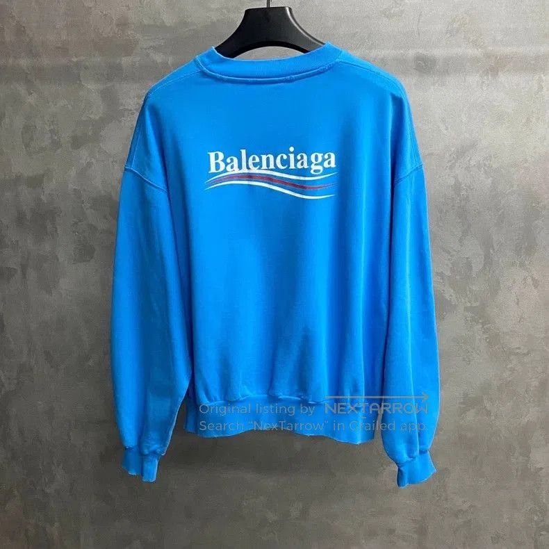 Balenciaga Balenciaga Blue Coke Logo Sweatshirt. Size US M / EU 48-50 / 2 - 2 Thumbnail