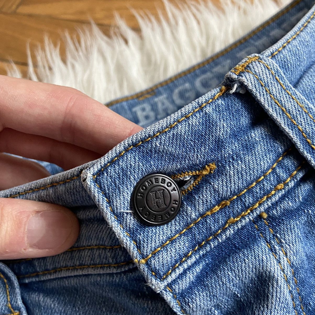 Japanese Brand × Vintage 📌 HomeBoy Loud Couture X-tra Baggy Denim Y2K Jeans Size US 28 / EU 44 - 11 Thumbnail