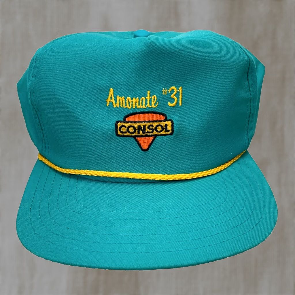 Coal VINTAGE Consol Trucker Hat Cap Snapback USA Coal Mining 80s 90s Rope Amonate L15 Teal Men Size ONE SIZE - 1 Thumbnail