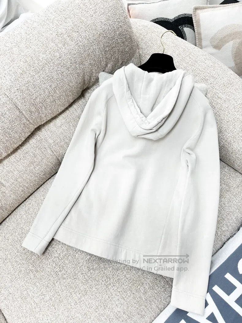 Hermes Hermes Cement Grey M Size Hooded Fleece Sweatshirt Size M / US 6-8 / IT 42-44 - 3 Thumbnail