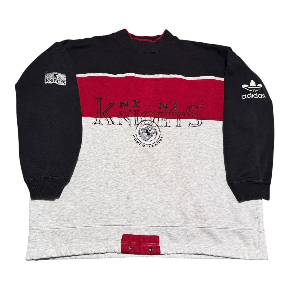 Adidas × Vintage Vintage New York New Jersey Knights Stained Sweatshirt Large Size US L / EU 52-54 / 3 - 2 Thumbnail