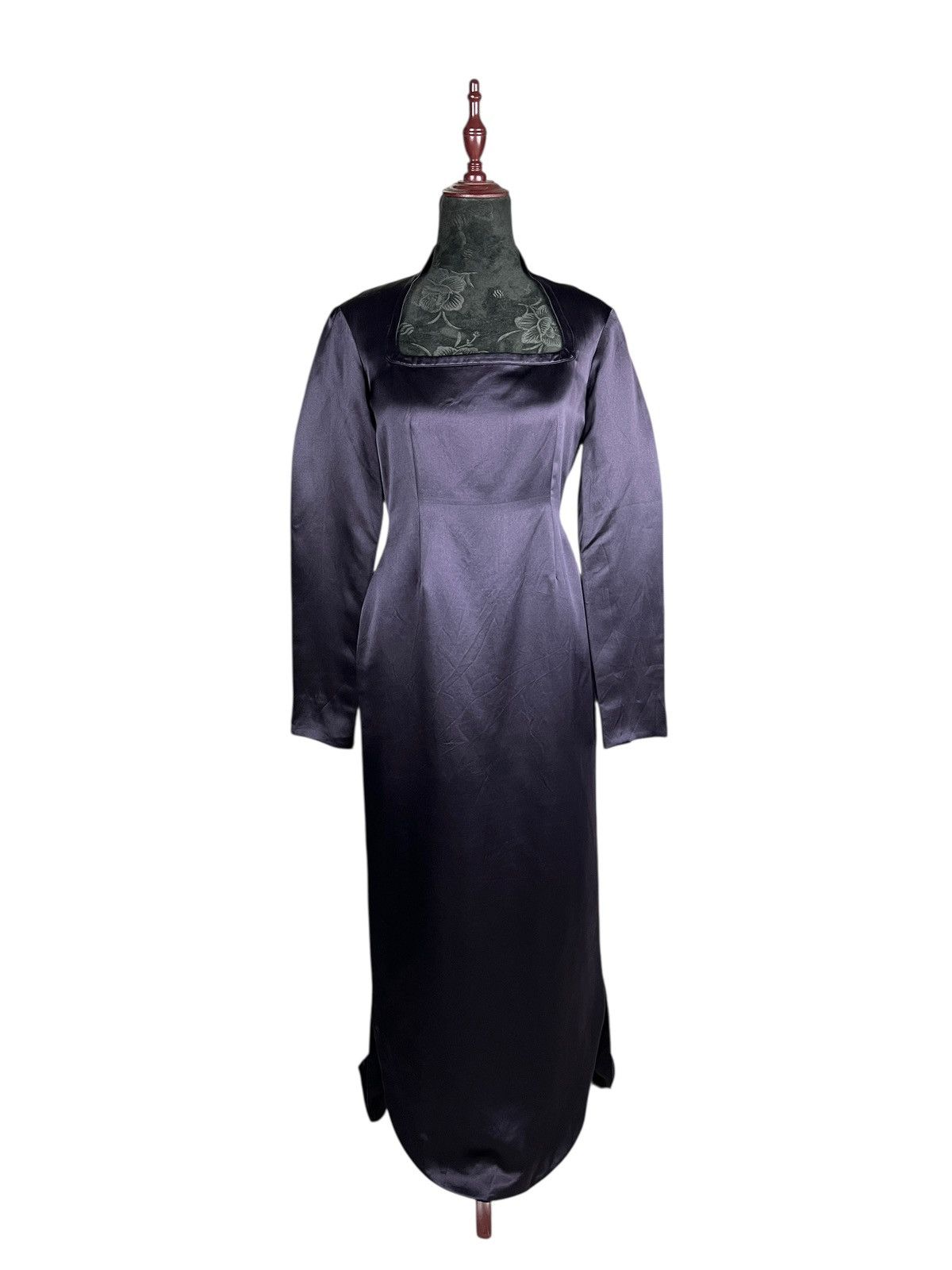 Romeo Gigli Archive 1990 Romeo Gigli Dark Purple Silk Maxi Dress Size S / US 4 / IT 40 - 15 Thumbnail