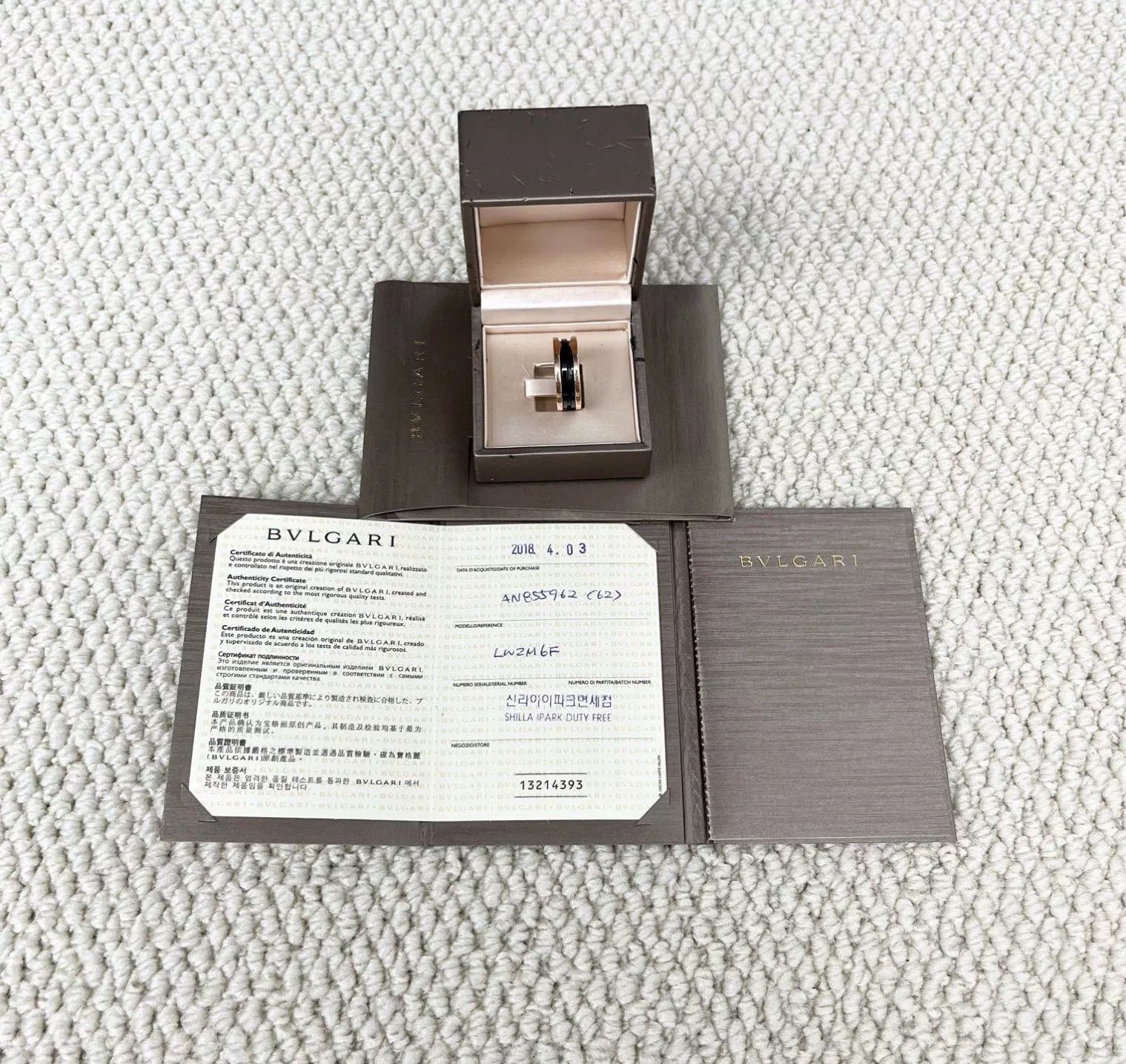 Bvlgari Bvlgari B.zero1 Rose Gold Ceramic Ring Size ONE SIZE - 1 Thumbnail