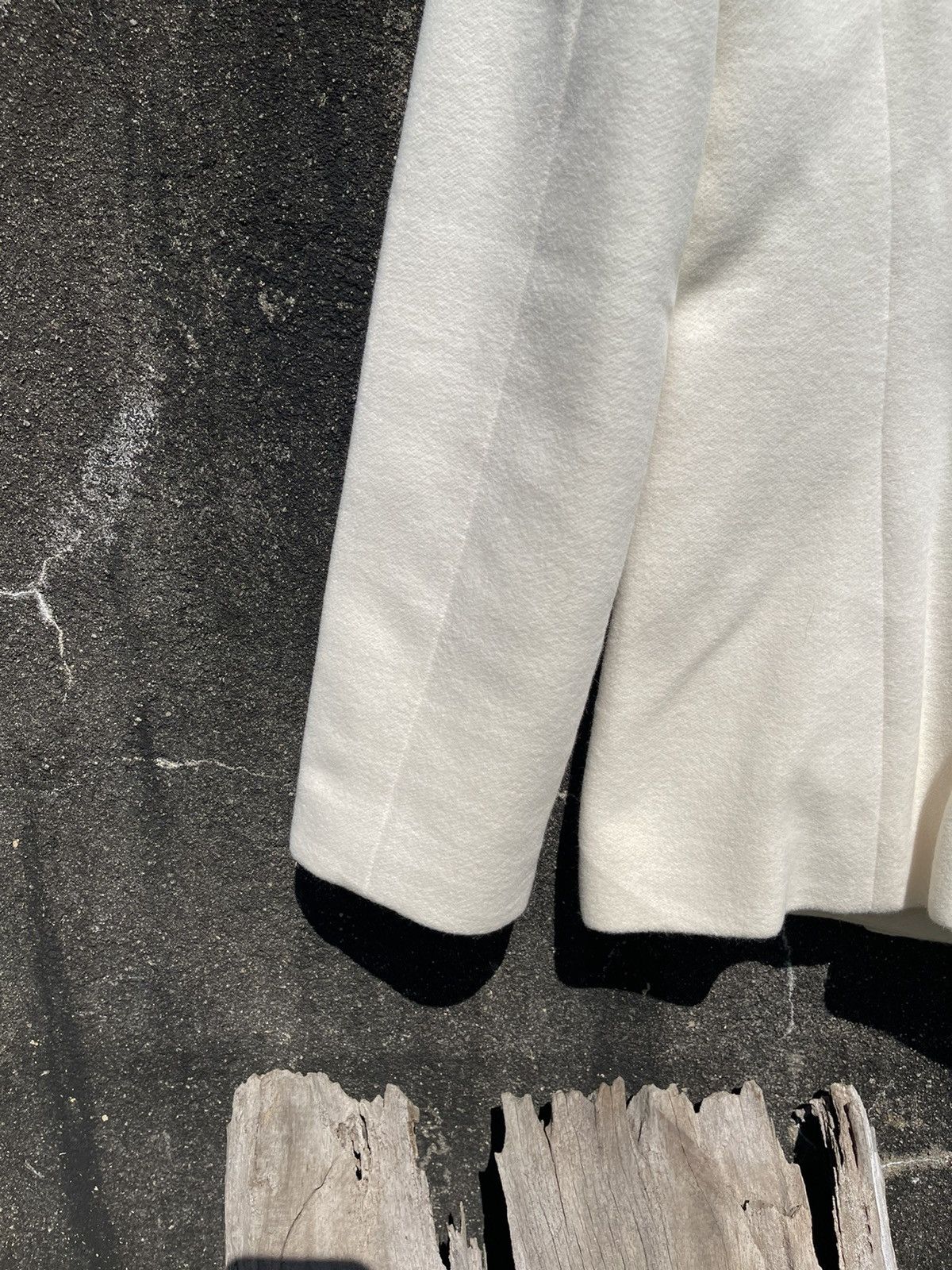 Designer Michel Klein Paris WKMK White Wool Blend Jacket Size S / US 4 / IT 40 - 15 Thumbnail