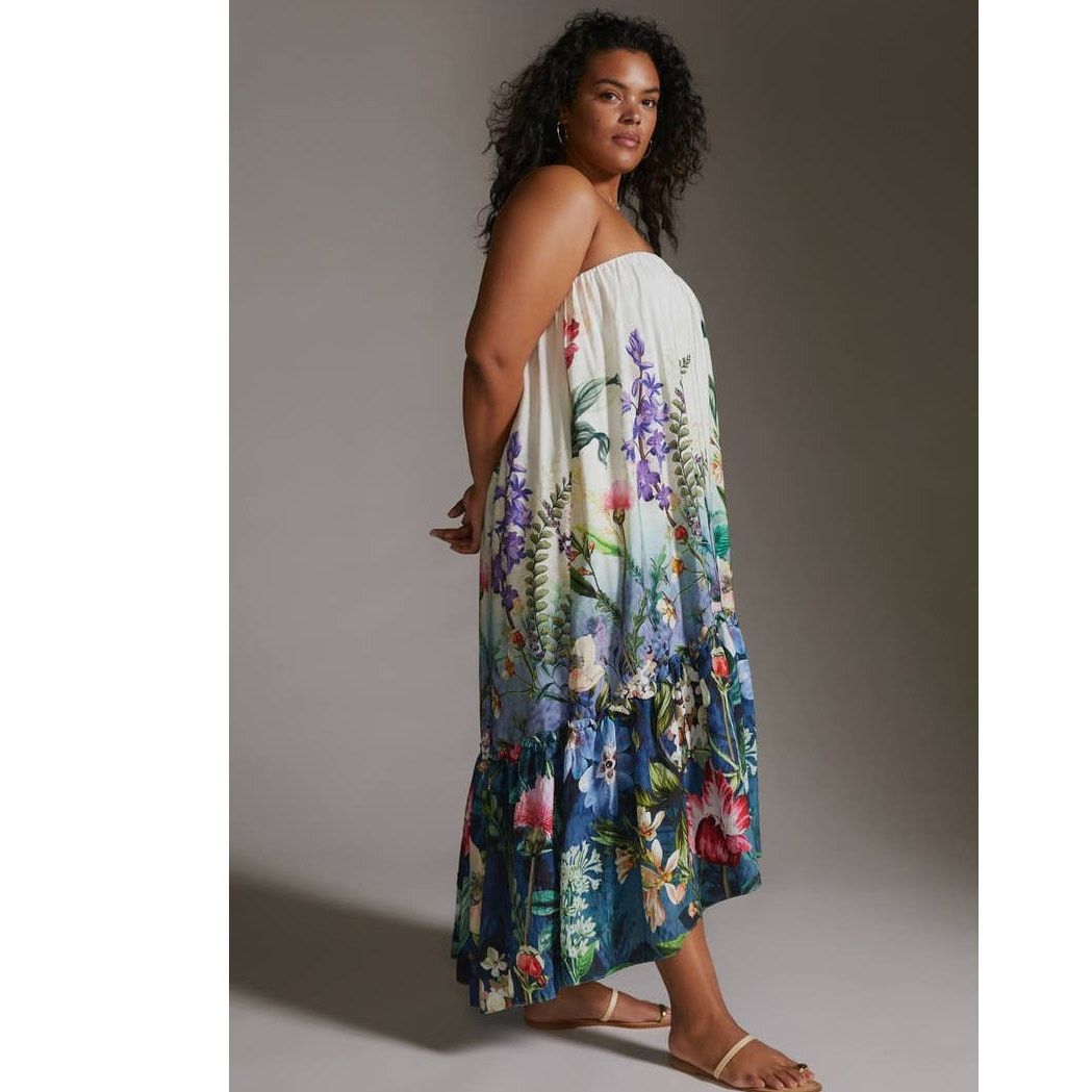Anthropologie Anthropologie Strapless Maxi Dress SMALL Removable Straps Size S / US 4 / IT 40 - 5 Thumbnail