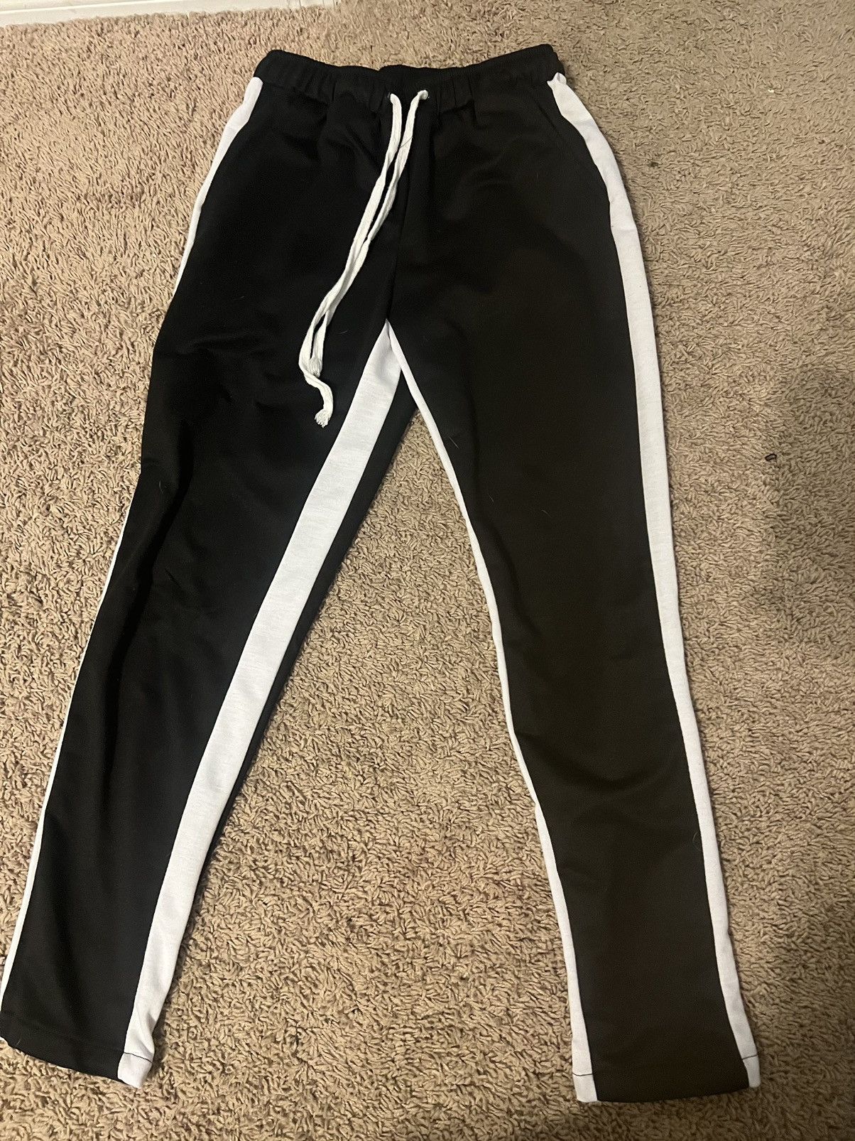 Shein Shein black and white sweat pants | Grailed