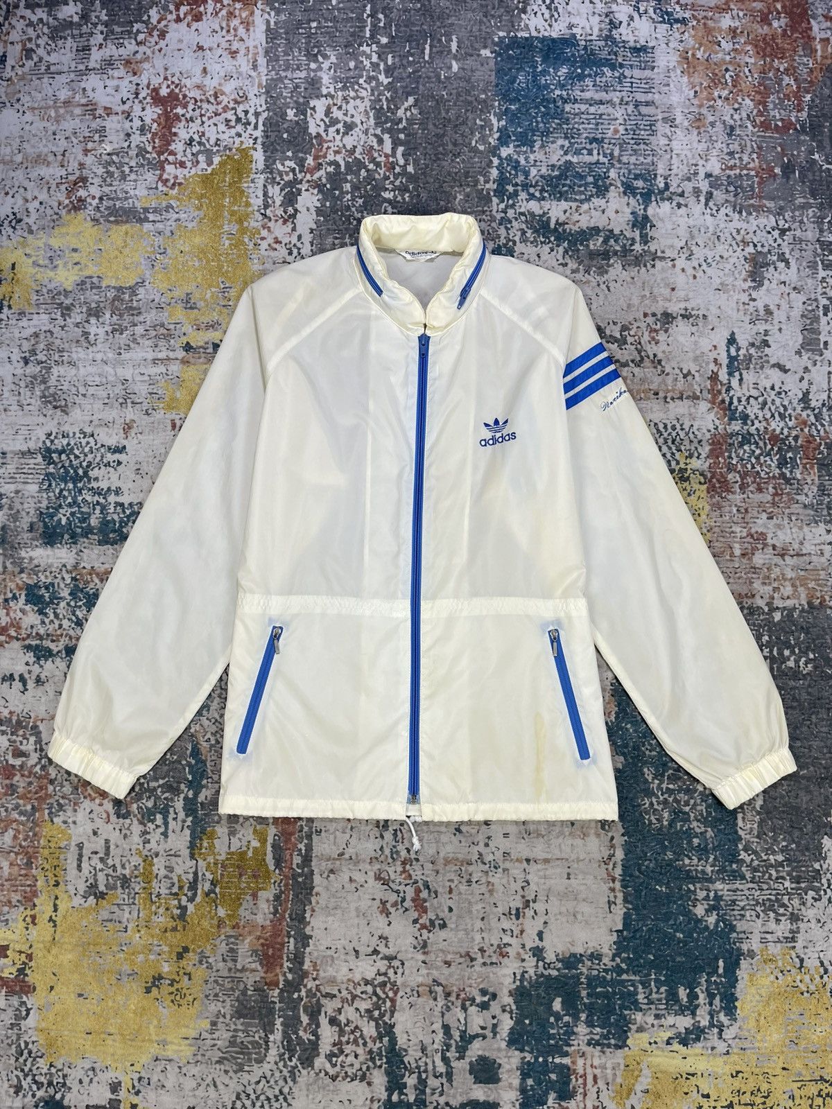 Adidas Vtg 80s Adidas Trefoil Lightweight Running Jacket Size US S / EU 44-46 / 1 - 4 Thumbnail
