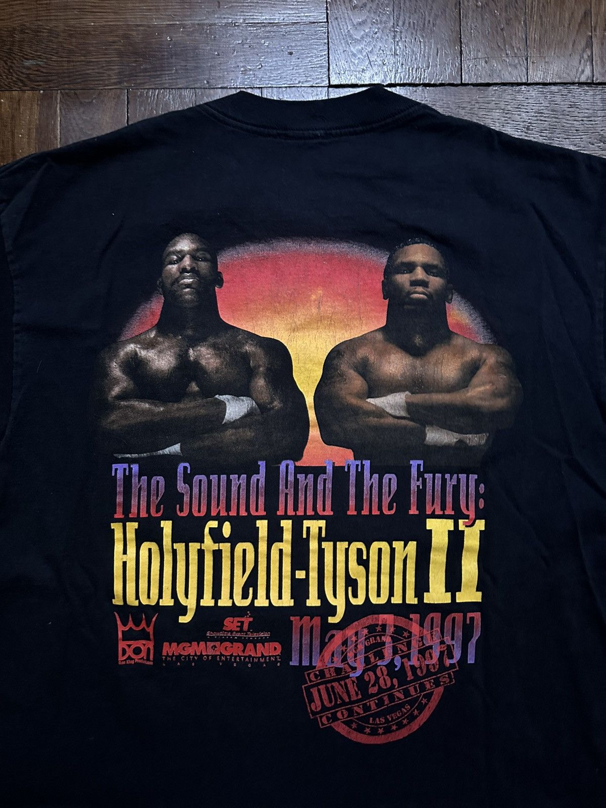 Vintage 1997 Tyson vs Holyfield II T Shirt Bite Fight Promo