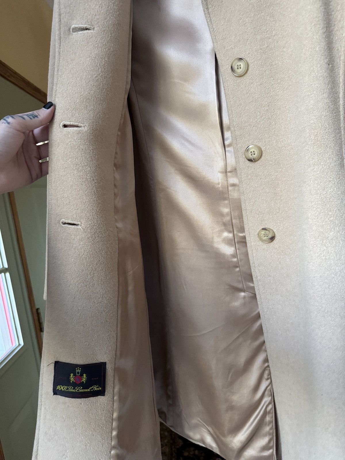 Other Larry Levine 100% Italian Camel Hair Trench Coast Size US S / EU 44-46 / 1 - 3 Thumbnail