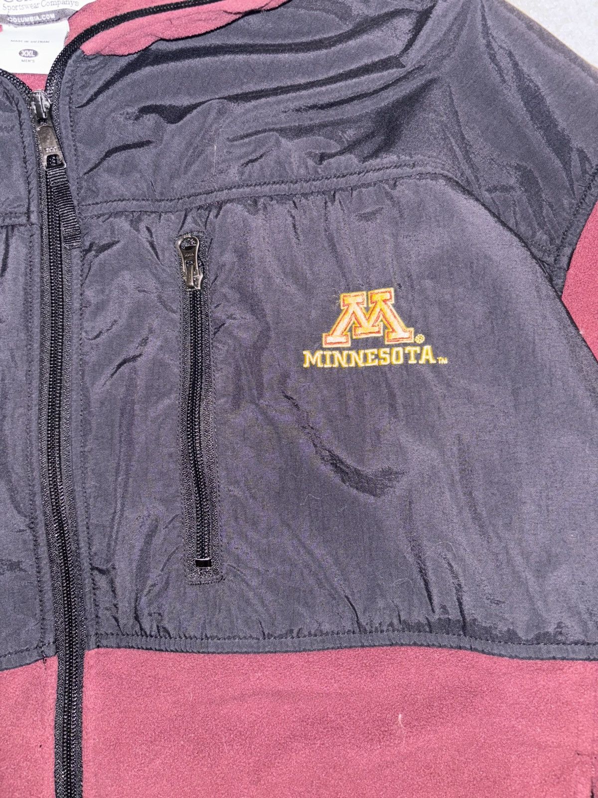 Columbia Minnesota Gophers Columbia Jacket Mens XXL Maroon Full Zip Size US XXL / EU 58 / 5 - 2 Thumbnail