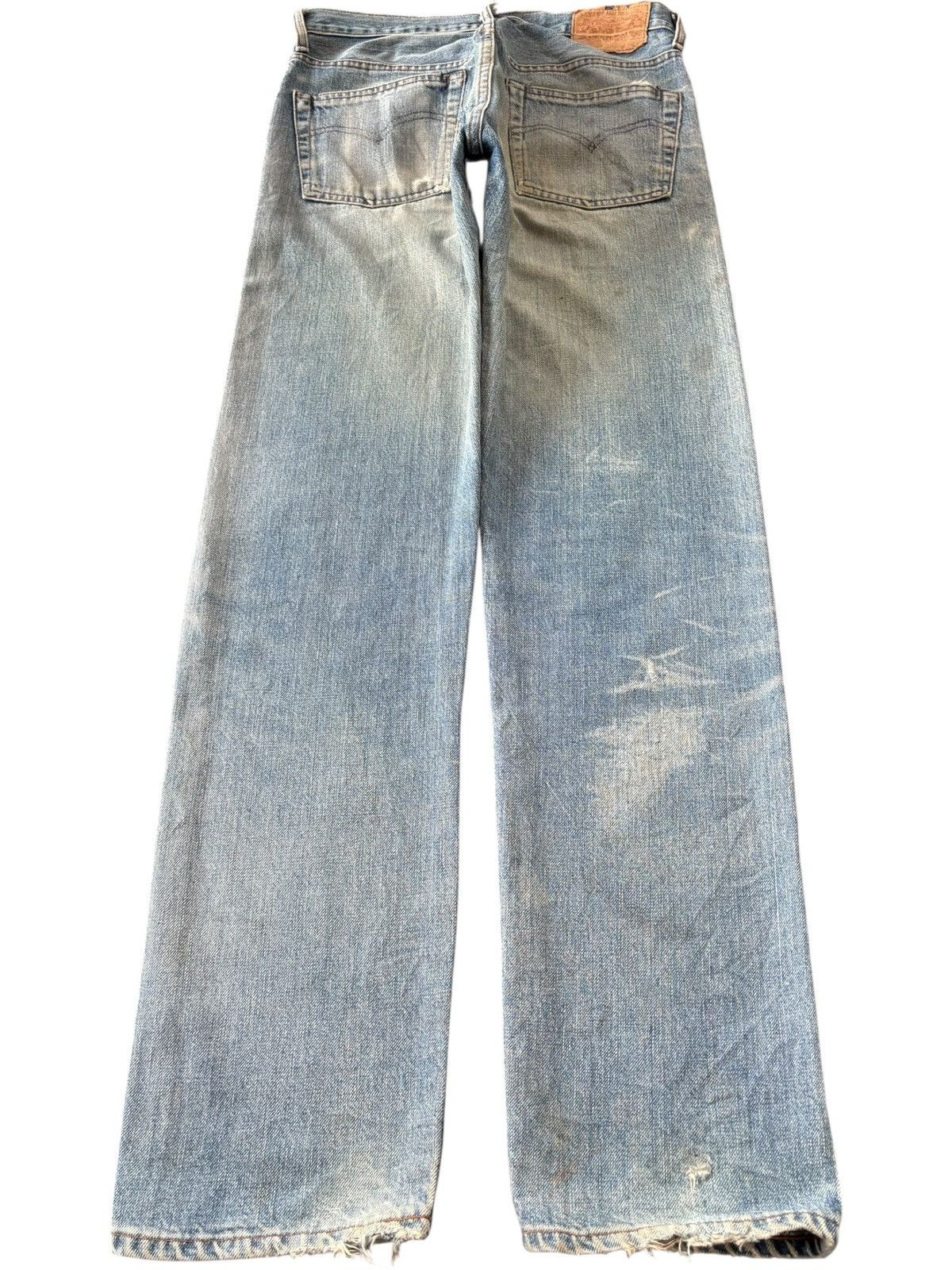 Levi's Vintage 90s Levis 502 Big E Selvedge Mud Wash Distress Jeans Size US 29 - 2 Thumbnail