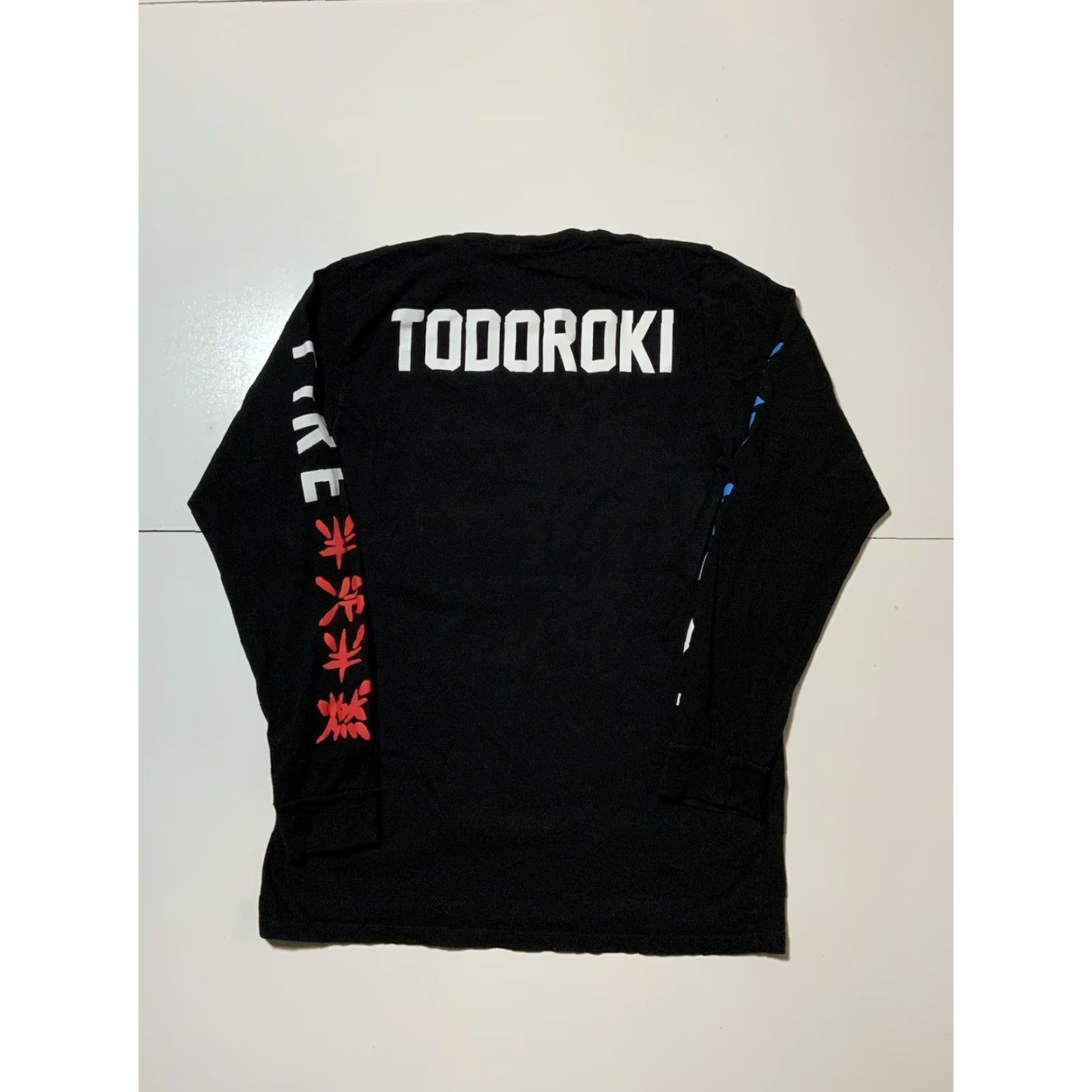 Vintage My Hero Academia Shoto Todoroki Ice Fire Manga Anime Graphic L/S T-Shirt Sz. M Men Black Size US M / EU 48-50 / 2 - 2 Thumbnail