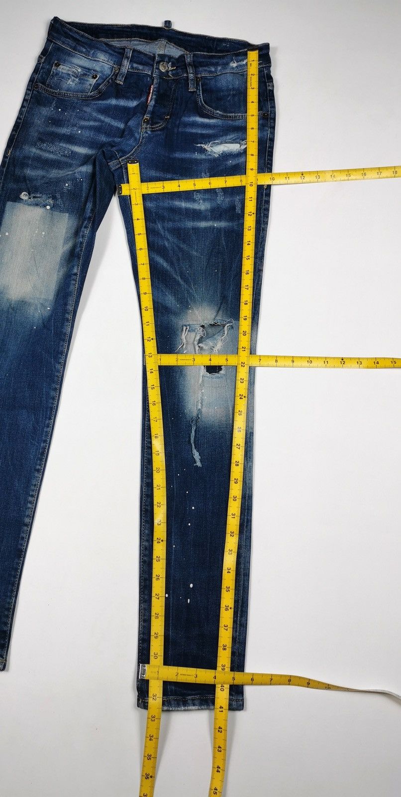 Dsquared2 Dsquared2 Destroyed Distressed Skinny Jeans Size US 30 / EU 46 - 12 Thumbnail