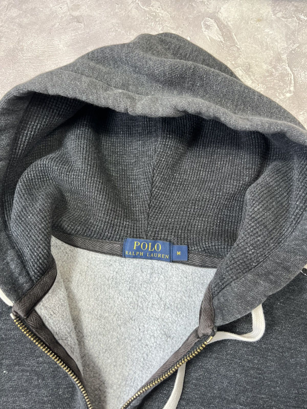 Vintage Vintage Polo Ralph Lauren Distressed Zip Hoodie Size US M / EU 48-50 / 2 - 7 Thumbnail