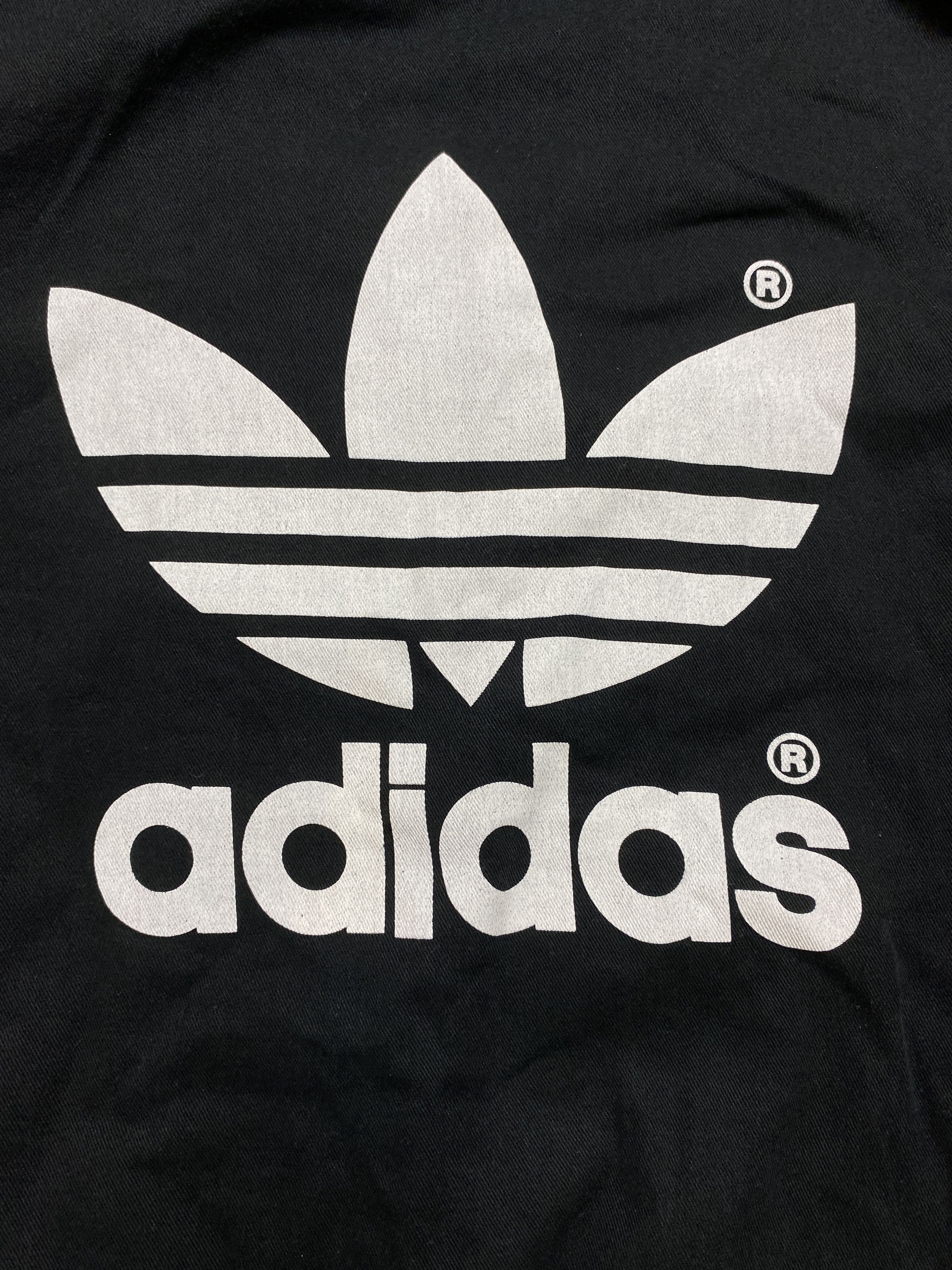 Adidas × Vintage Adidas black crewneck hoodie big spell out logo vintage y2k Size US L / EU 52-54 / 3 - 3 Thumbnail