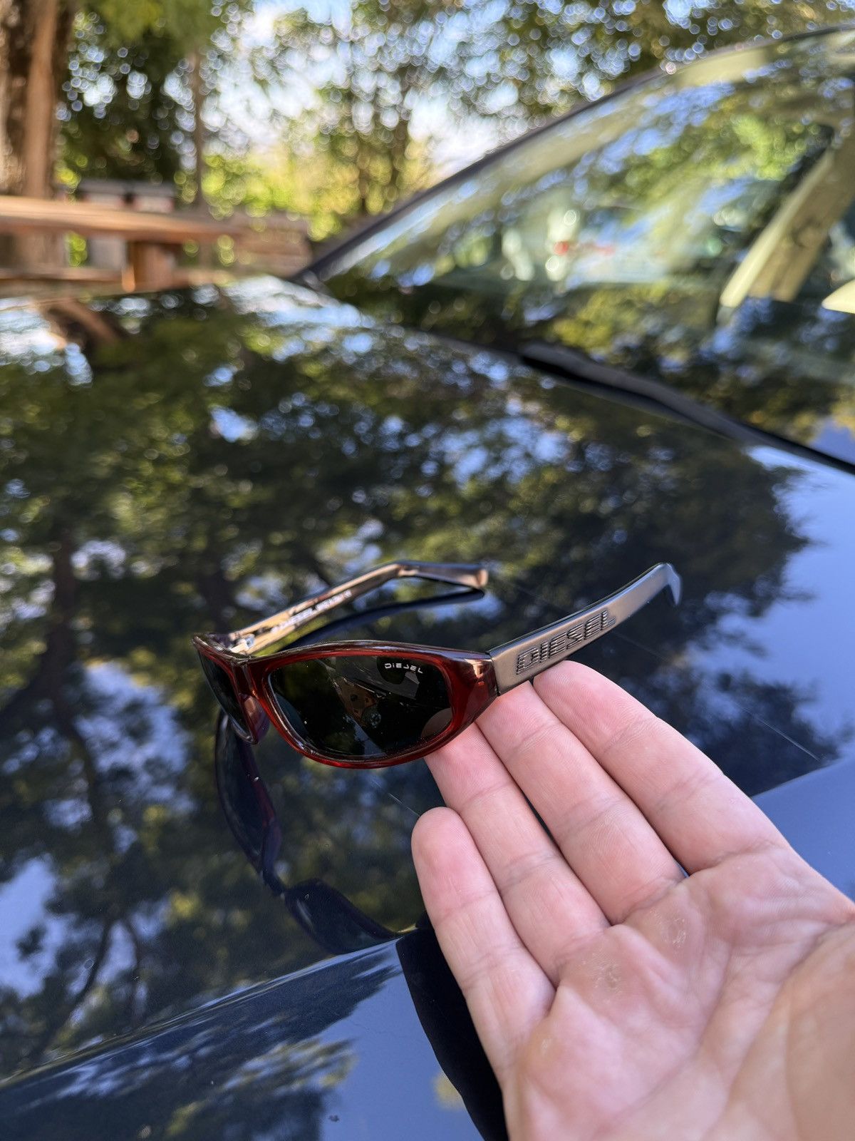 Diesel Diesel Vintage Sunglasses black Lens 90s Size ONE SIZE - 7 Thumbnail