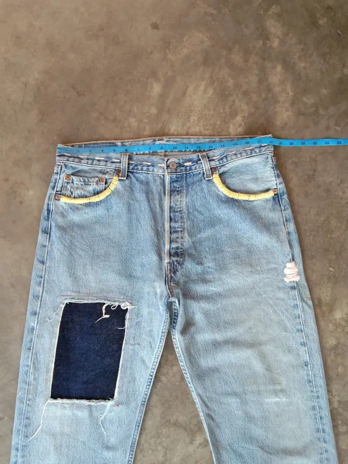 Levi's 90s Vintage Levi's 501 Made In USA Distressed Jeans 36x34 Size US 36 / EU 52 - 9 Thumbnail