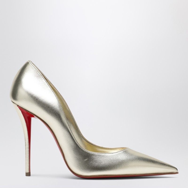 Christian Louboutin Christian Louboutin Miss Z Pumps In Silver Laminated Nappa Leather Size US 11 / IT 41 - 1 Thumbnail