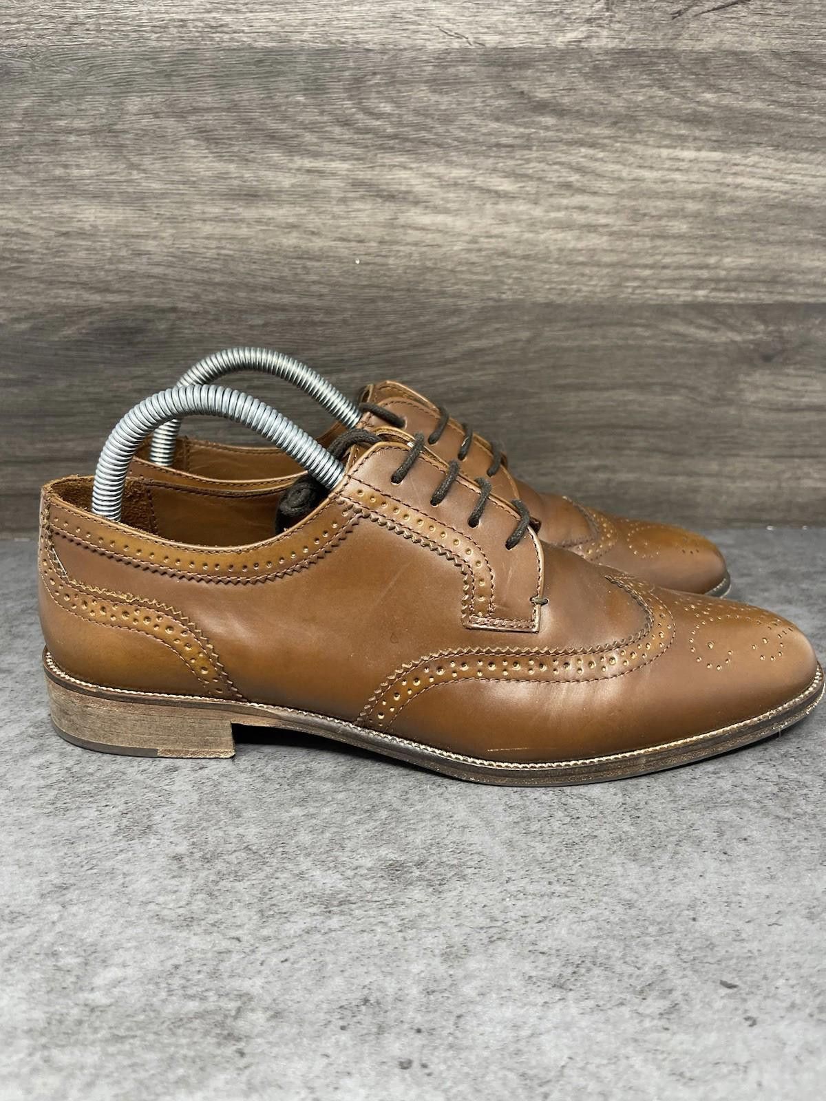 Massimo Dutti Massimo Dutti Shoes Size 39 (Mens 7) Brown Leather Wing Tip Size US 7 / EU 40 - 5 Thumbnail