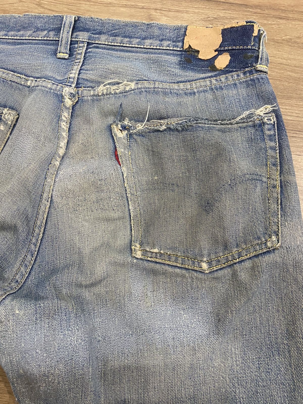 Levi's True vintage Levis 501 Big E Hidden Rivert selvadge Size US 34 / EU 50 - 12 Thumbnail