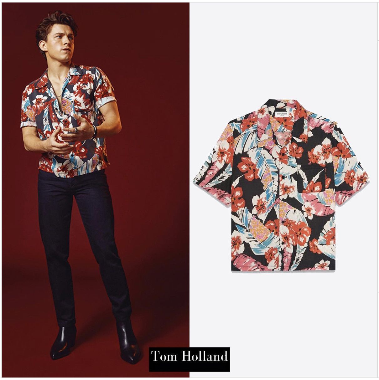 Saint Laurent Paris Spring Summer 21 Hawaiian Aloha Shirt Size US L / EU 52-54 / 3 - 1 Thumbnail