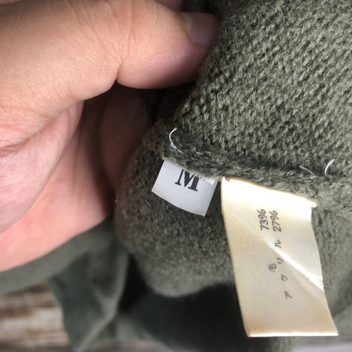 Homespun Knitwear × Japanese Brand DL Lemarais Green Cardigan Knitwear #C585 Size US M / EU 48-50 / 2 - 12 Thumbnail