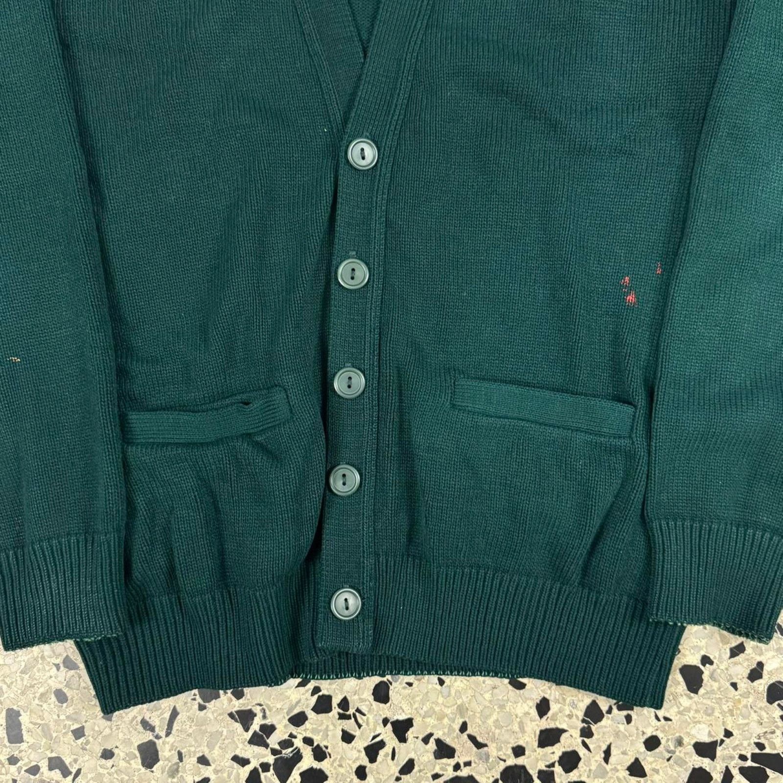 Vintage VINTAGE 90S Y2K MADE IN USA CATHOLIC SCHOOL PAINTED CARDIGAN Size US S / EU 44-46 / 1 - 5 Thumbnail