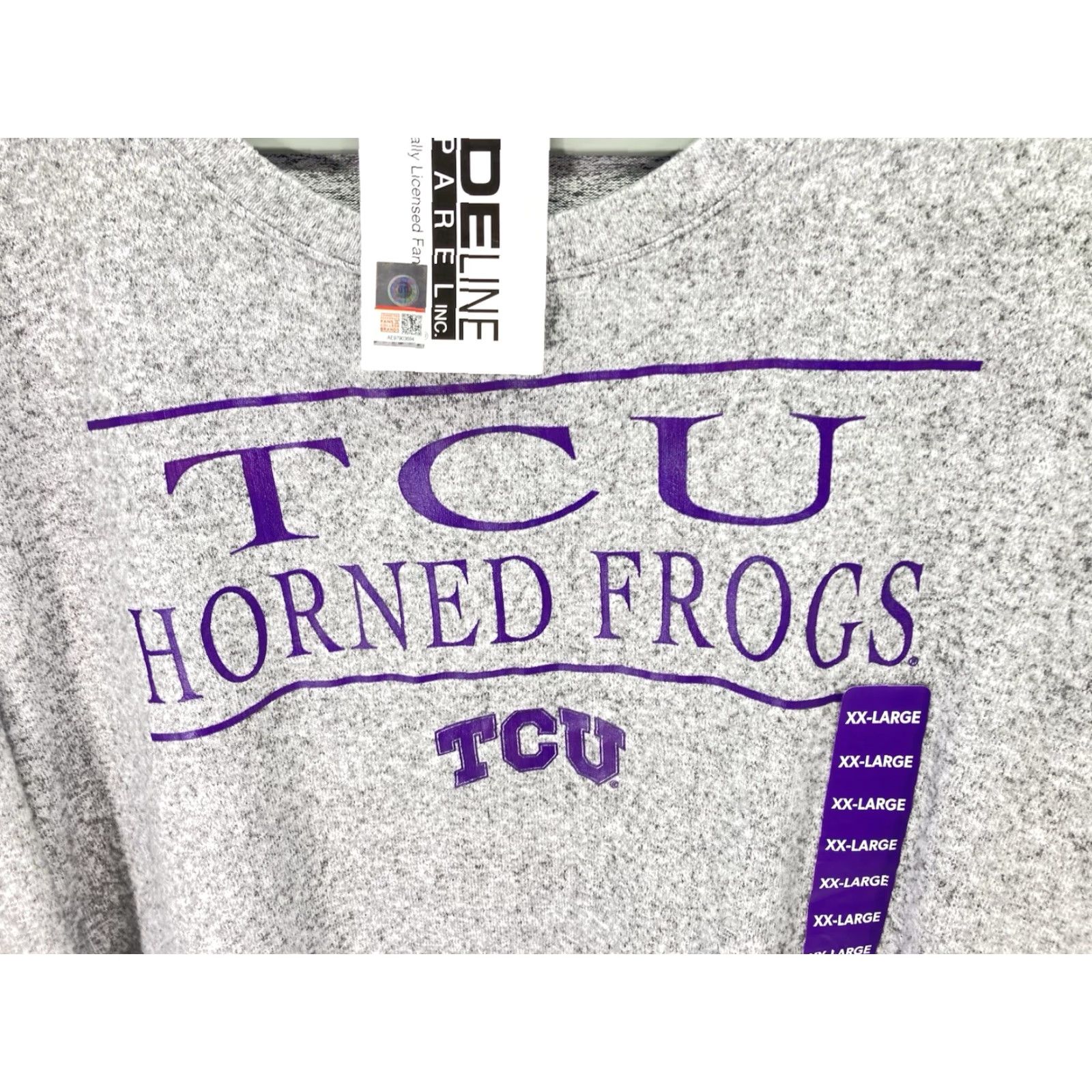 Vintage TCU Soft Sweatshirt Women Size 2XL Gray Long Sleeve Pullover NWT Stretch Crew Neck Sweatshirt Womens Size XXL / US 16-18 / IT 52-54 - 4 Thumbnail
