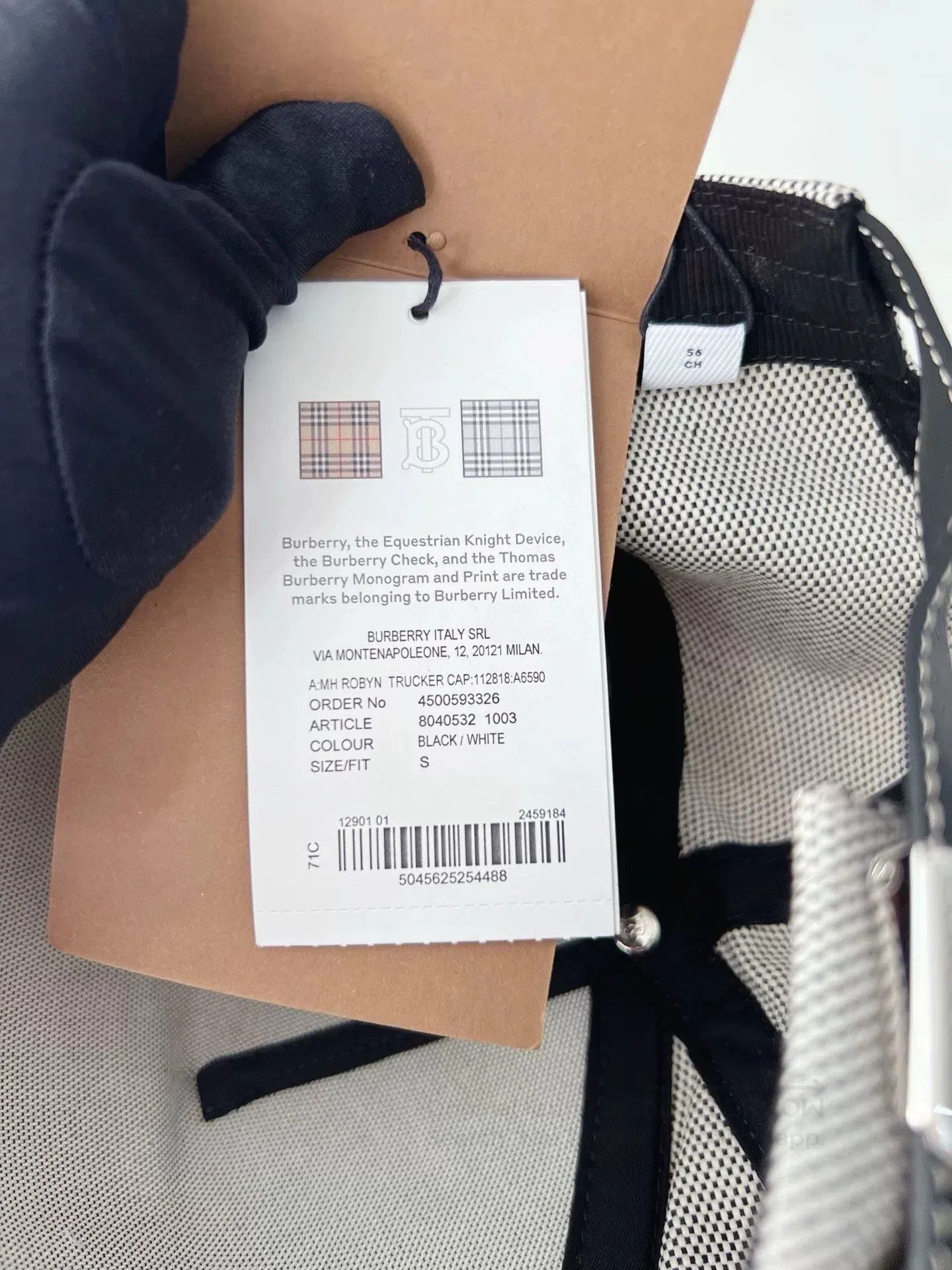 Burberry Burberry Classic Black Logo Baseball Cap. Size ONE SIZE - 5 Thumbnail