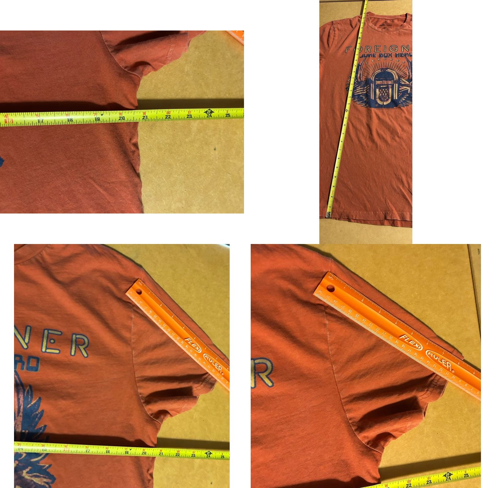 Wrangler Foreigner Juke Box Hero Shirt Men Large Orange Tone Short Sleeve Wrangler Size US L / EU 52-54 / 3 - 9 Thumbnail