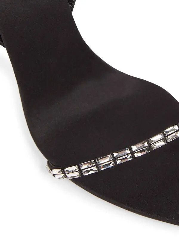 Saint Laurent Paris o1b1hav110824 Gloria Crepe Satin Sandals in Black Size US 8 / IT 38 - 5 Thumbnail