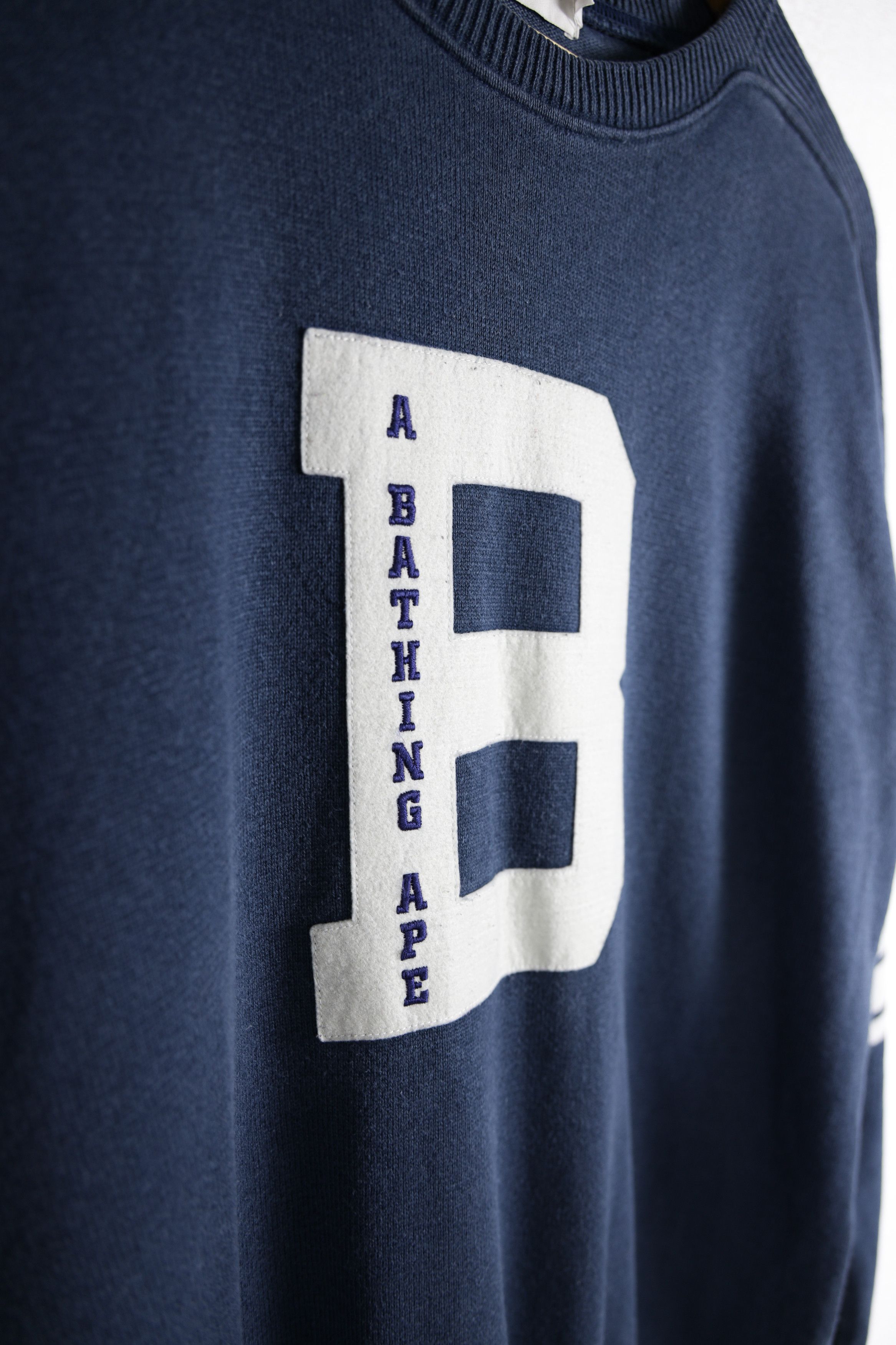 Bape Vintage Bape 93 Logo Embroidered Varsity Sweatshirt Large Size US L / EU 52-54 / 3 - 9 Thumbnail