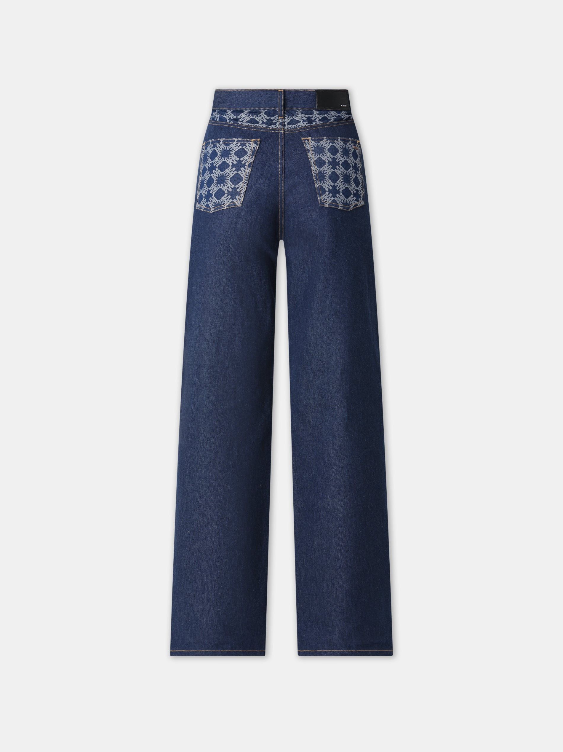 Amiri o1orln1125 MA Quad High Rise Wide Jeans in Blue Size 26" / US 2 / IT 38 - 2 Thumbnail