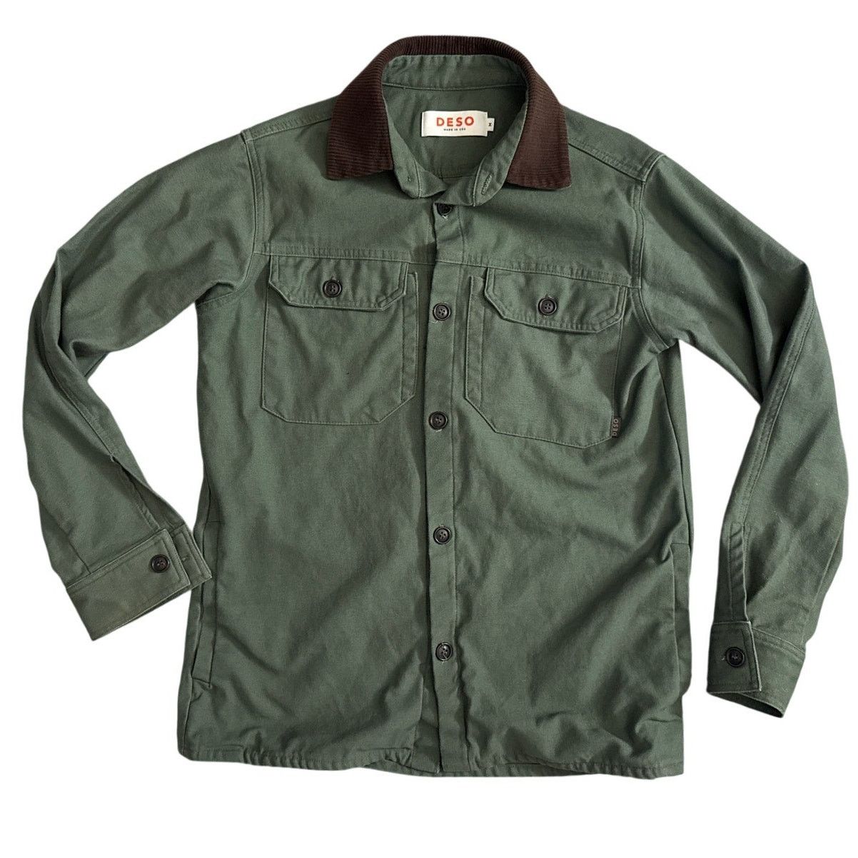 Other Deso Workshop Shacket Shirt Jacket in Dark Sage Green Size US M / EU 48-50 / 2 - 2 Thumbnail