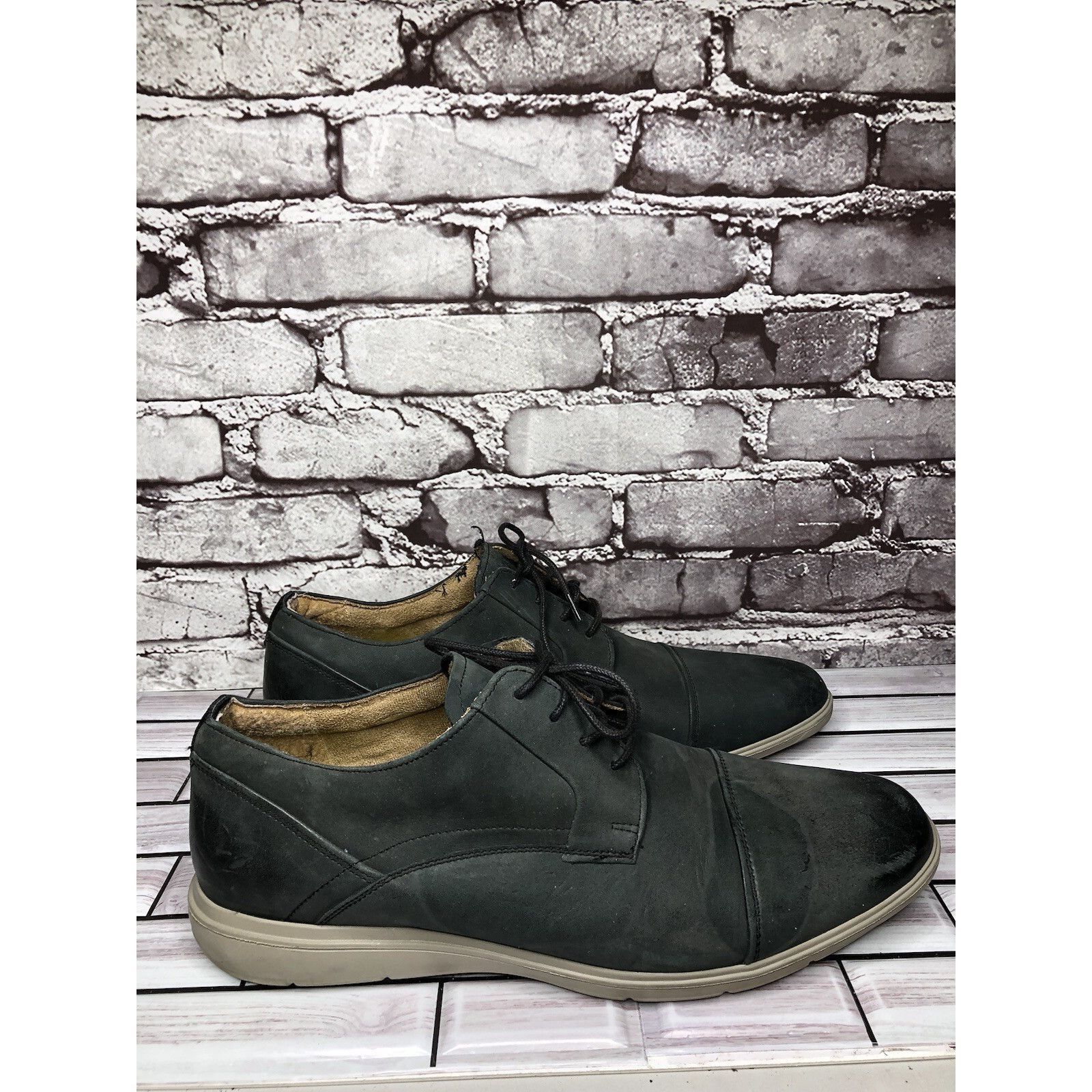 Florsheim Florsheim Blue Leather Cap Toe Lace Up Oxfords Casual Shoes Size US 12 / EU 45 - 2 Thumbnail