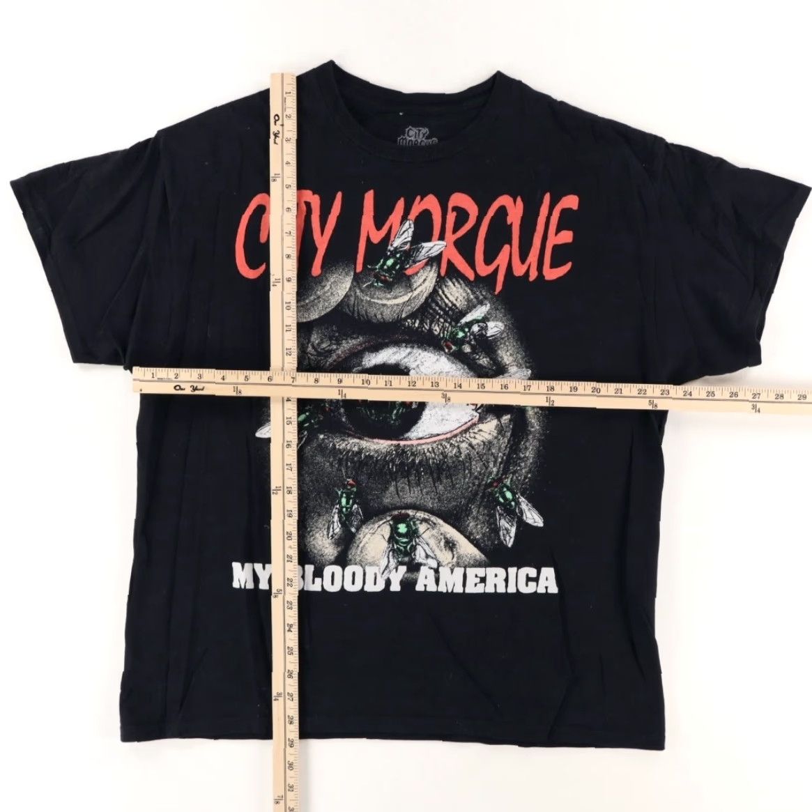 Vintage City Morgue Shirt My Bloddy America Black XL Mens T-Shirt Size US XL / EU 56 / 4 - 3 Thumbnail