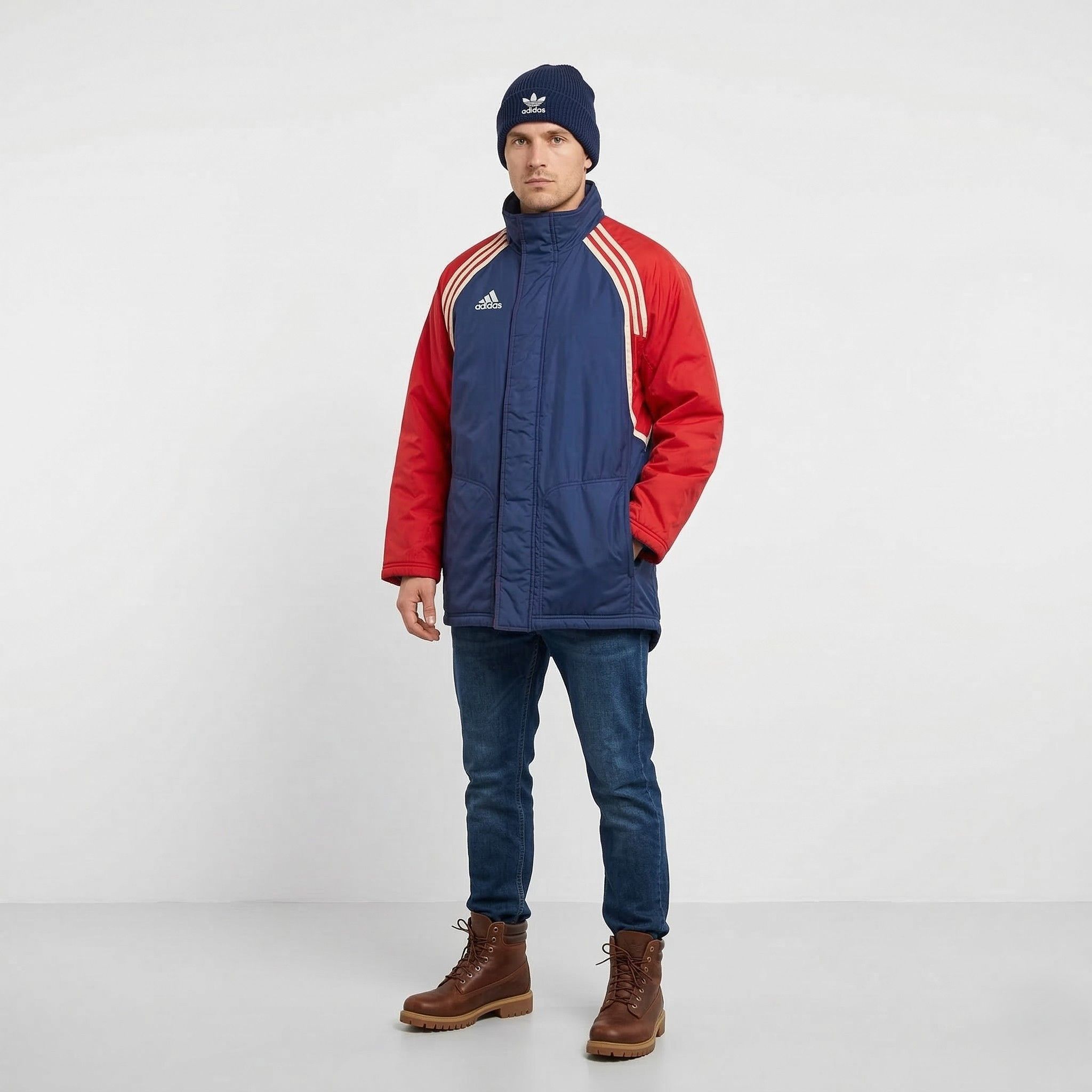 Adidas Adidas Men S 168 Jacket Vintage Blue 90s Padded 2259 Size US S / EU 44-46 / 1 - 1 Thumbnail