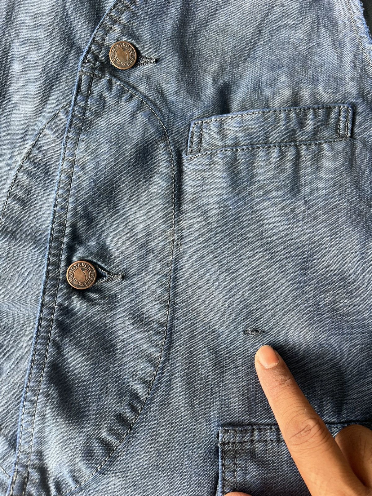Momotaro Jeans Vintage Distressed Momotaro Denim Vest Jacket Size US M / EU 48-50 / 2 - 7 Thumbnail