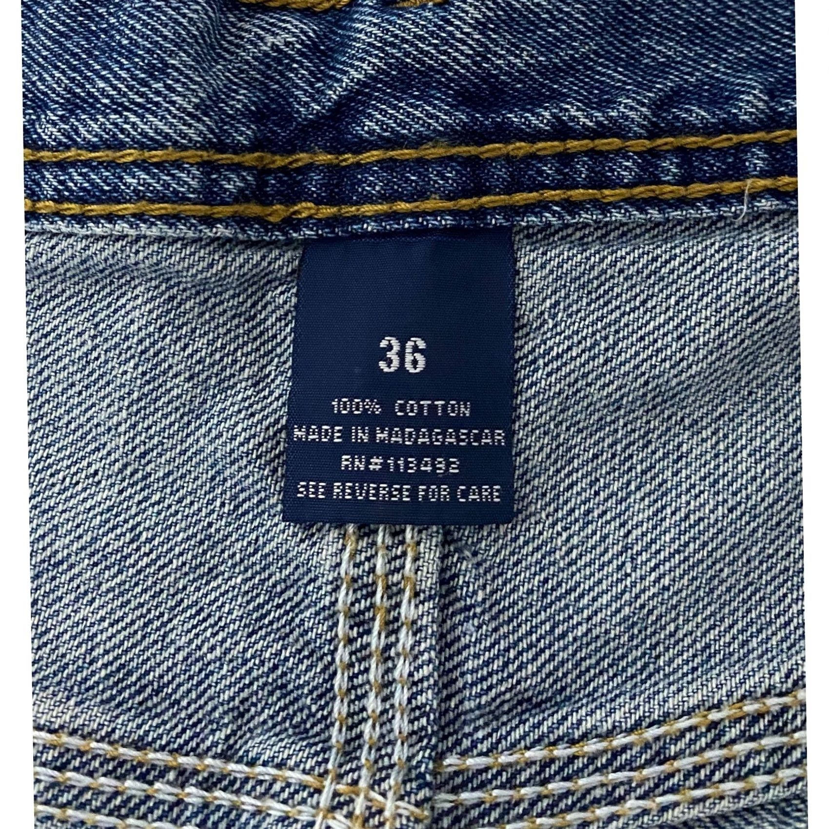 Vintage Rugged Wear Mens Carpenter Shorts Blue Denim Medium Wash Relaxed Fit 36 Jorts Cargo 5-Pocket Workwear Denim Shorts Mens 36 Blue Size US 36 / EU 52 - 8 Thumbnail