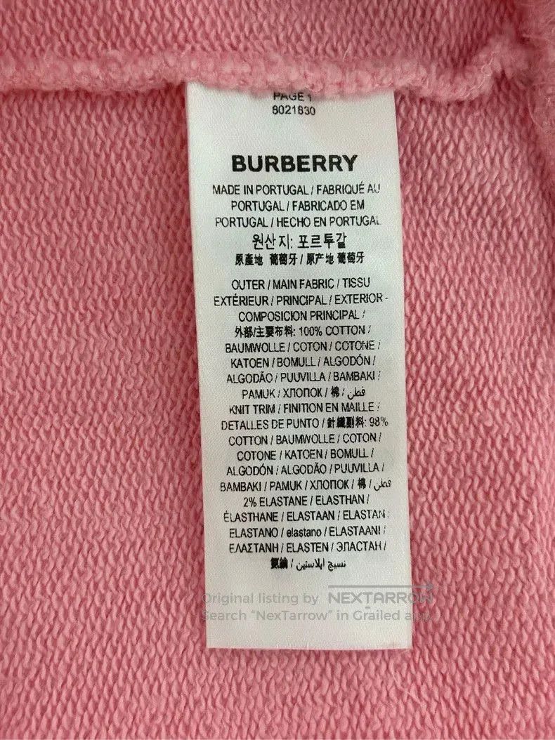 Burberry Burberry Embroidered Logo Pink Hoodie. Size US XL / EU 56 / 4 - 7 Thumbnail
