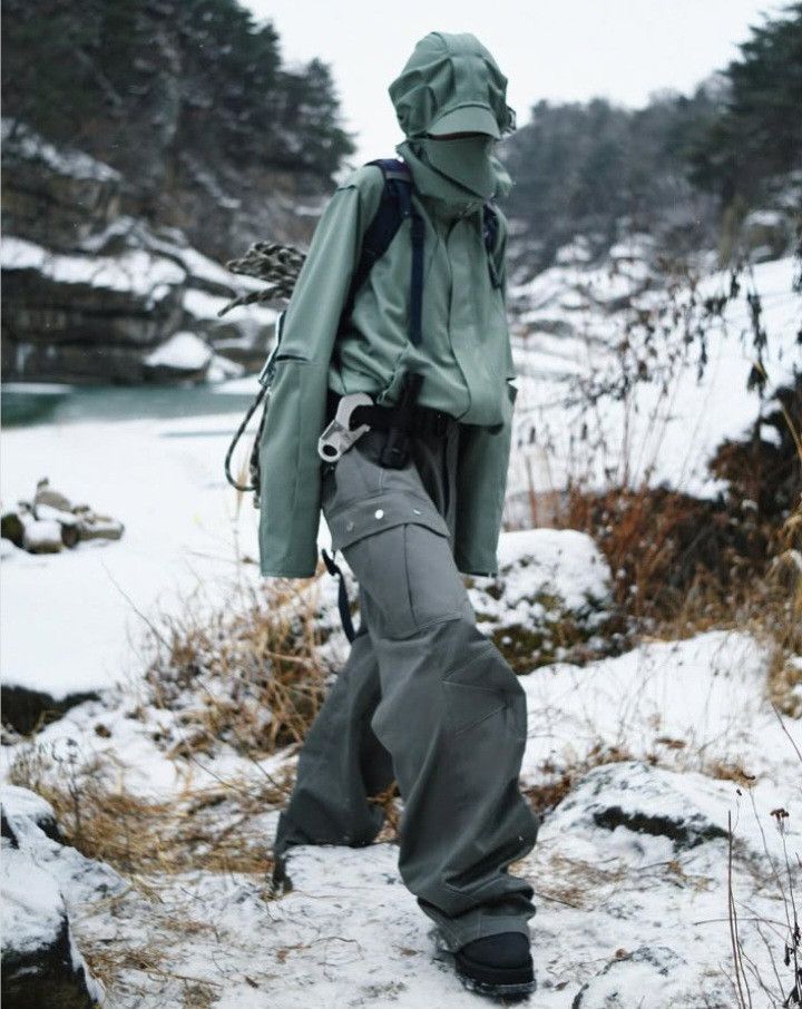 FFFPOSTALSERVICE S/S23 Hooded Parachute Bomber V1(Tokyo Green) Size US L / EU 52-54 / 3 - 8 Thumbnail