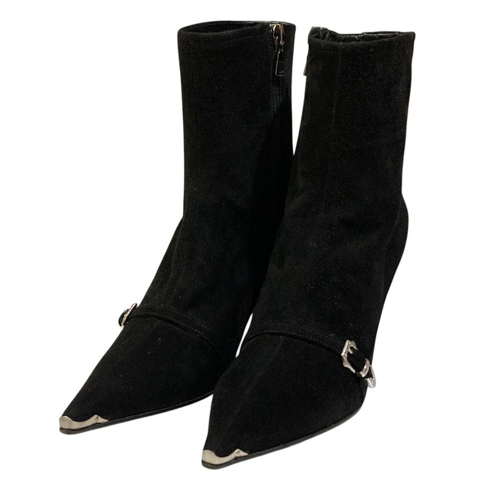 Prada Prada Prada Suede Pointed Toe Short Boots Leather Shoes DUTY FREE for USA Size ONE SIZE - 1 Thumbnail