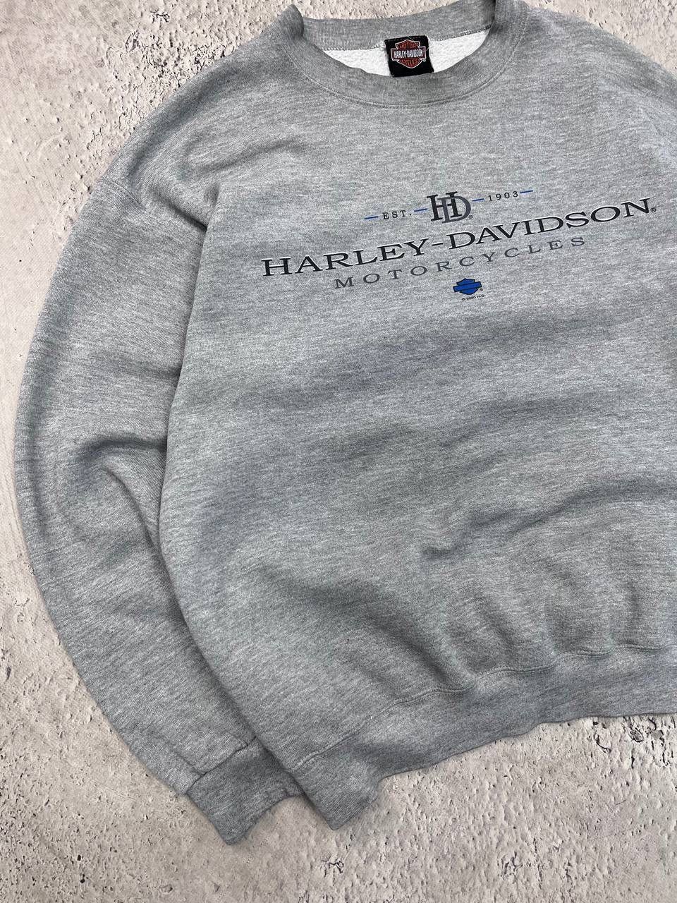 Harley Davidson × Vintage Crazy Vintage 90s Harley Davidson Sweatshirt Heavyweight Size US L / EU 52-54 / 3 - 3 Thumbnail